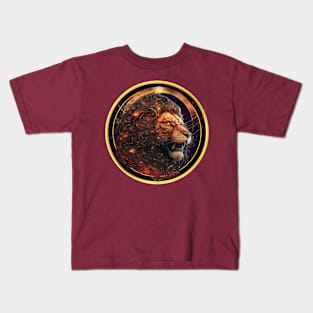 Mystic Universe Space Lion Leo Zodiac Sign Kids T-Shirt